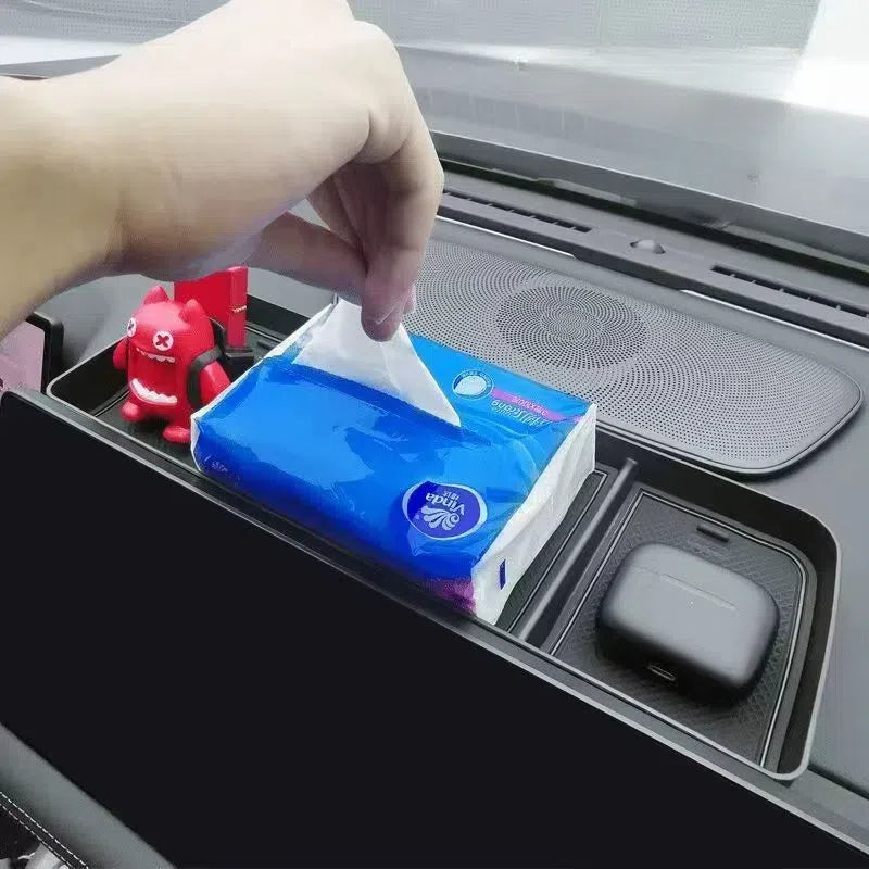 For XPeng G9 Navigation Screen Rear Storage Box Tissue Box