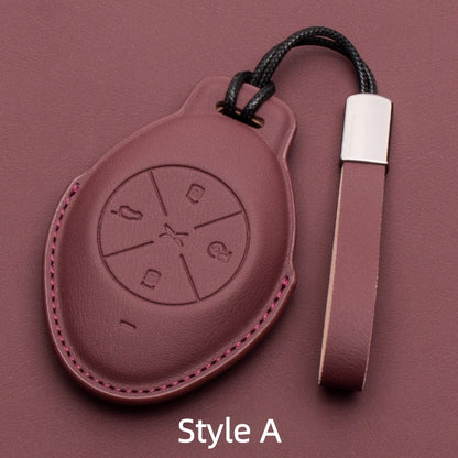 Premium Leather Key Fob Cover for Xpeng EV