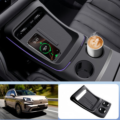 Console Charger & Cup Holder Silicone Mat for Aion V