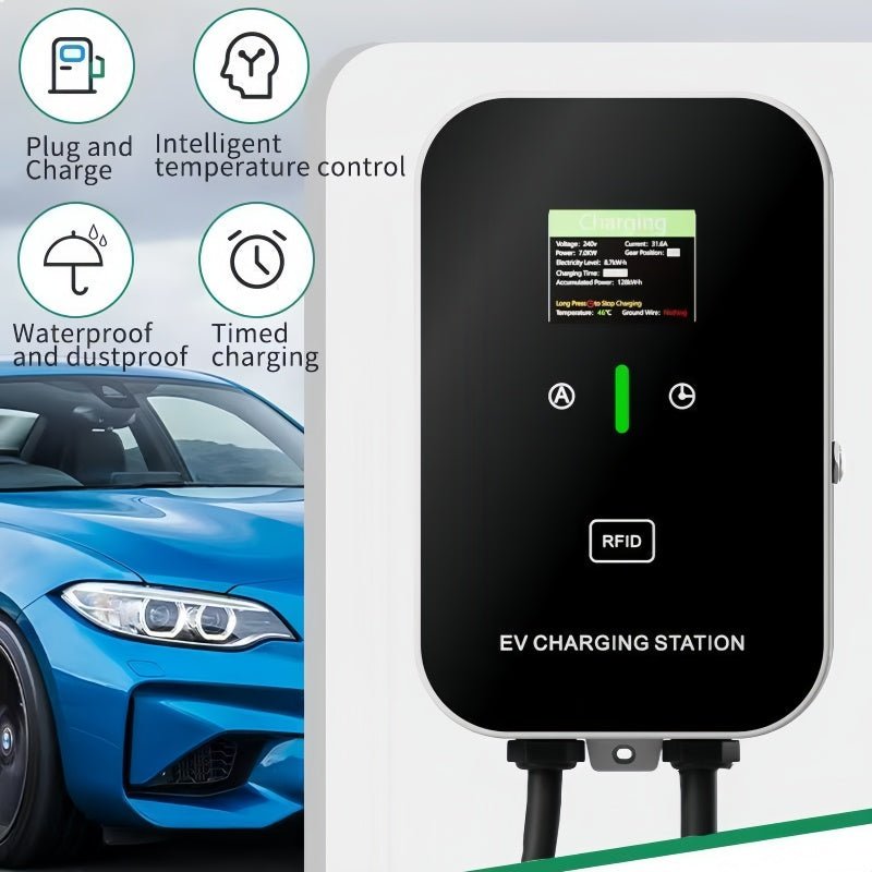 7KW Universal EV Home Charger - Type 2 & J1772 Connector - NICE EVS