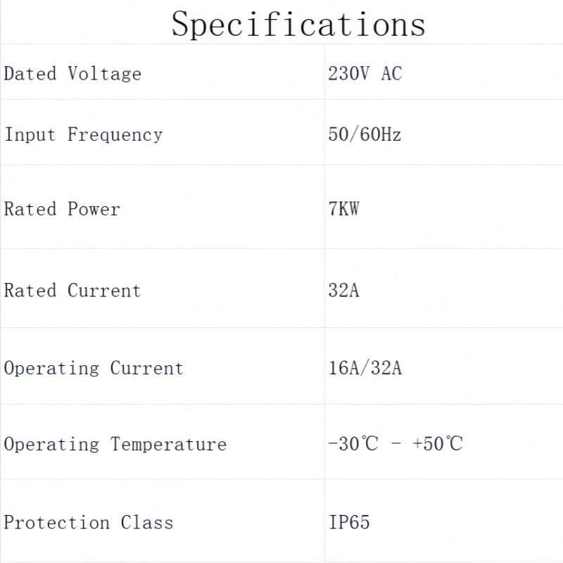 7KW Universal EV Home Charger - Type 2 & J1772 Connector - NICE EVS