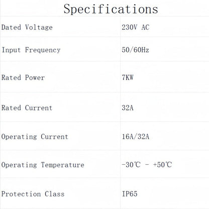 7KW Universal EV Home Charger - Type 2 & J1772 Connector - NICE EVS
