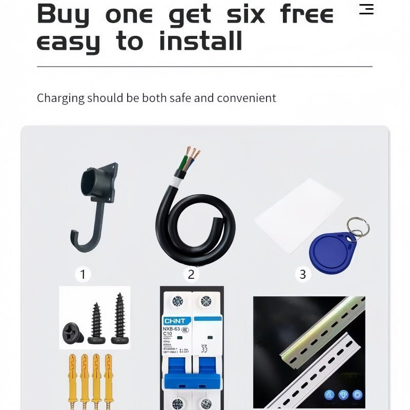 7KW Universal EV Home Charger - Type 2 & J1772 Connector - NICE EVS