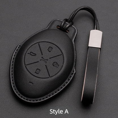 Premium Leather Key Fob Cover for Xpeng EV