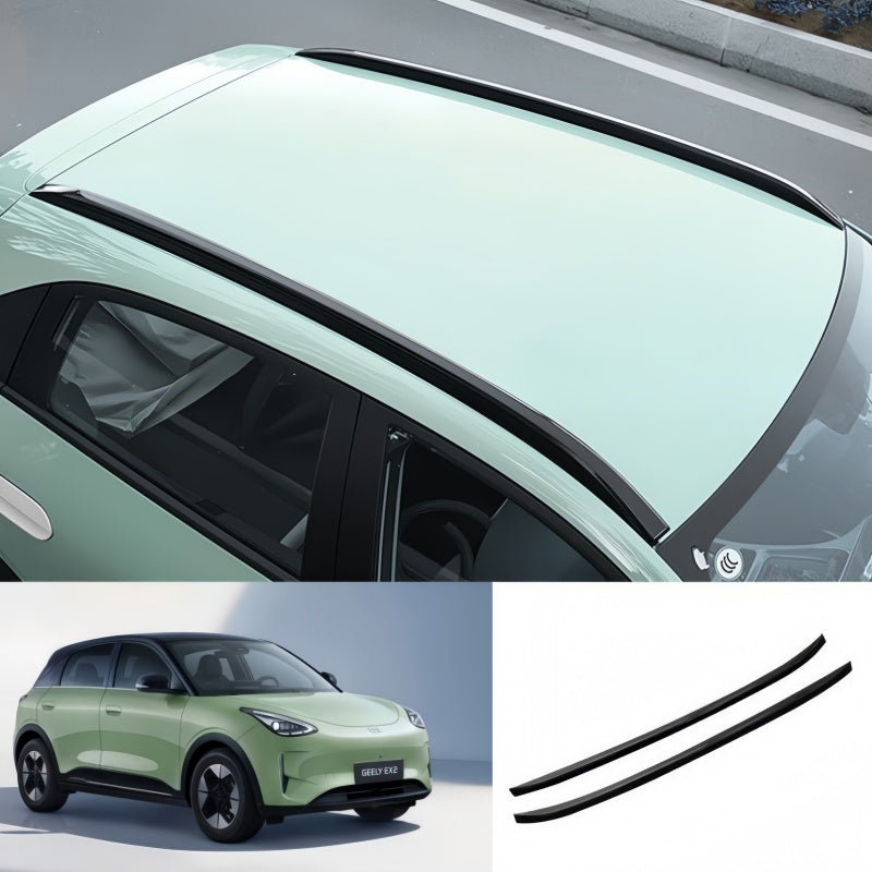 Roof Gloss Black Decorative Vertical Rail for Geely E2 / EX2