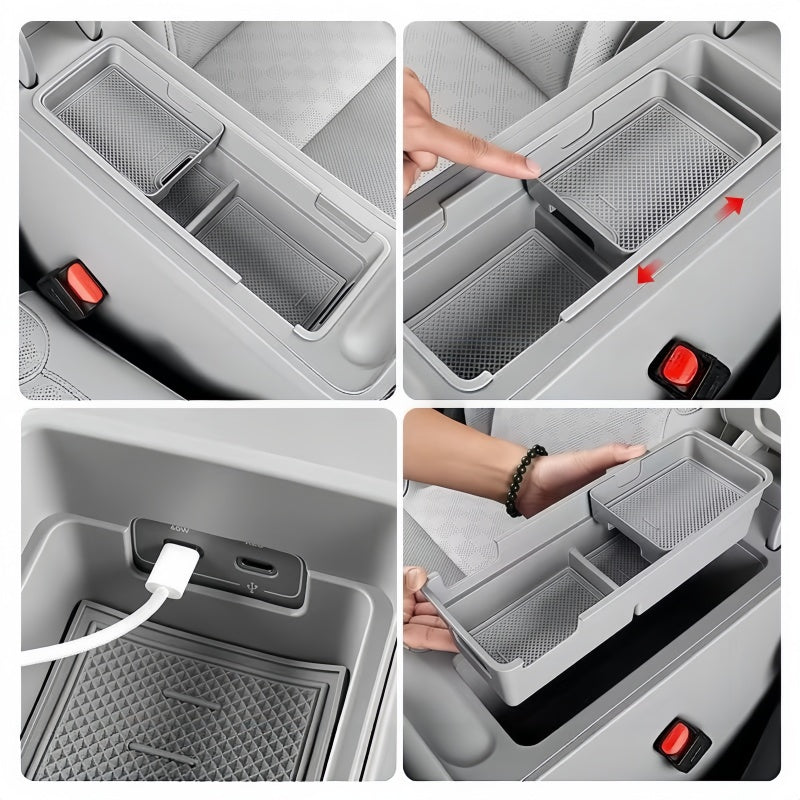 2-Tier Armrest Storage Box for Leapmotor B03X