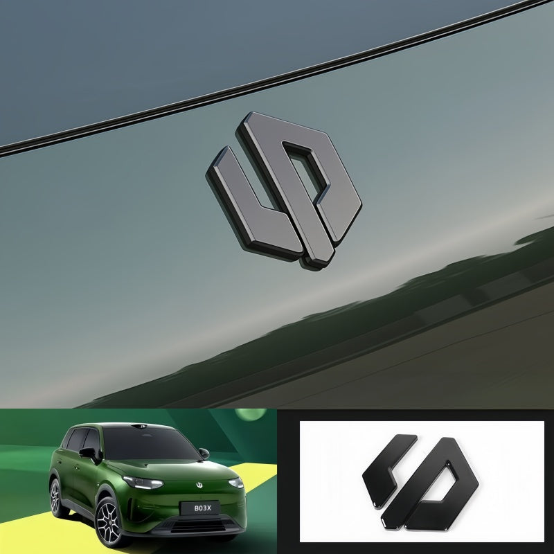 Gloss Black Logo Badge Covers for Leapmotor B03X