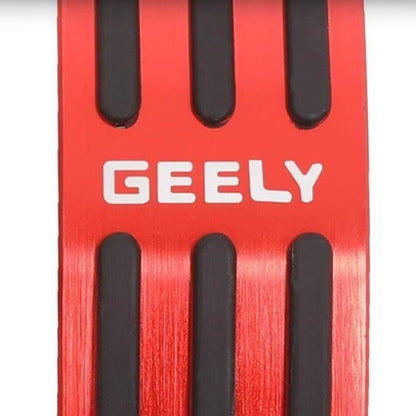 Brushed Aluminum Anti - Slip Performance Pedal Covers for Geely - NICE EVS