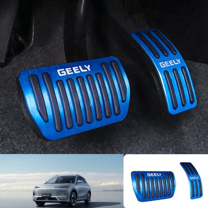 Brushed Aluminum Anti - Slip Performance Pedal Covers for Geely - NICE EVS