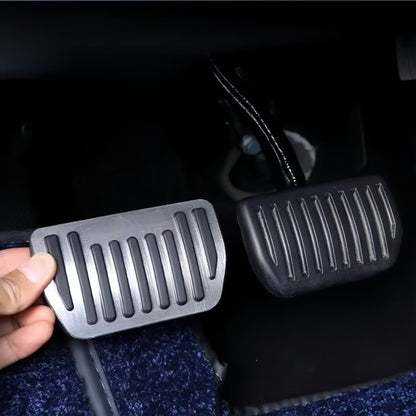 Brushed Aluminum Anti - Slip Performance Pedal Covers for Geely - NICE EVS