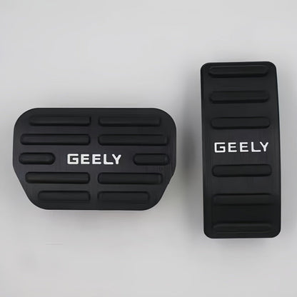 Brushed Aluminum Anti-Slip Performance Pedal Covers for Geely - NICE EVS