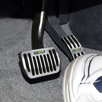 Brushed Aluminum Anti - Slip Performance Pedal Covers for Geely - NICE EVS