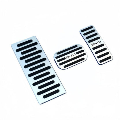 Brushed Aluminum Performance Pedal Covers for BYD ATTO 2/ATTO 3 - NICE EVS