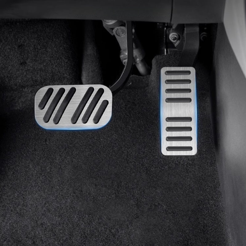 Brushed Aluminum Performance Pedal Covers for BYD Sealion 5 DM-i - NICE EVS