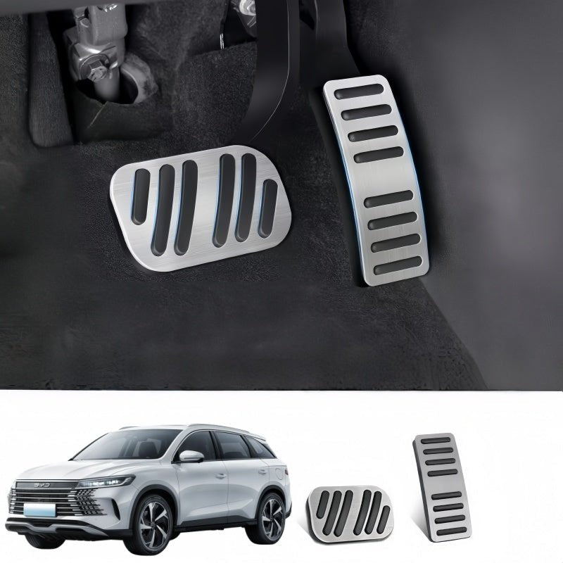 Brushed Aluminum Performance Pedal Covers for BYD Sealion 5 DM-i - NICE EVS