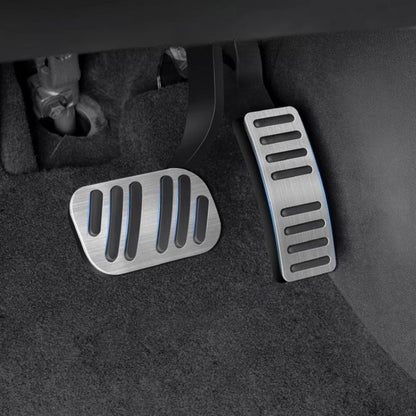 Brushed Aluminum Performance Pedal Covers for BYD Sealion 5 DM-i - NICE EVS