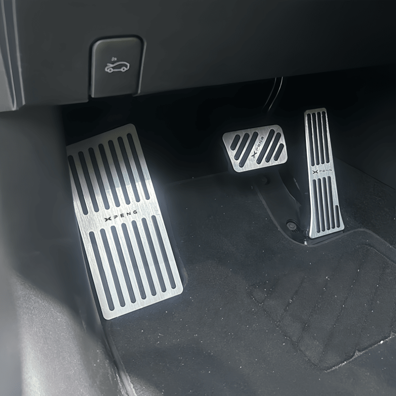 Brushed Aluminum Performance Pedal Covers for Xpeng G6 G9 P7 P7+ - NICE EVS