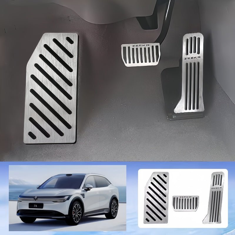 Brushed Aluminum Performance Pedals for Zeekr 7X - NICE EVS