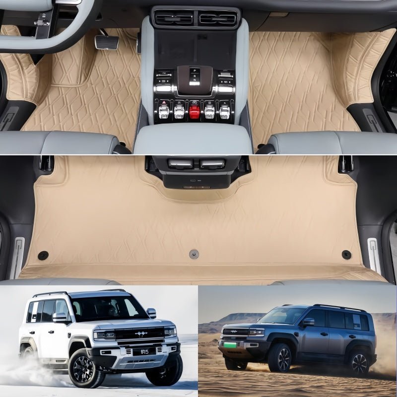 BYD Leopard 5 All-Around Nappa Leather & Cashmere-Like Floor Mats - NICE EVS