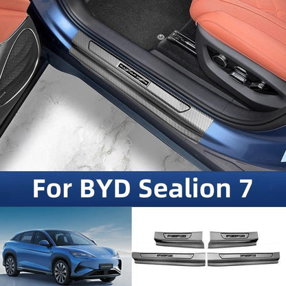 Carbon Fiber ABS Door Sill Protectors for BYD Sealion 7 - NICE EVS