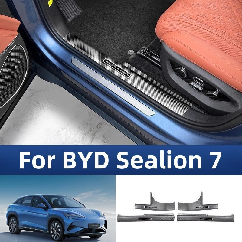 Carbon Fiber ABS Door Sill Protectors for BYD Sealion 7 - NICE EVS