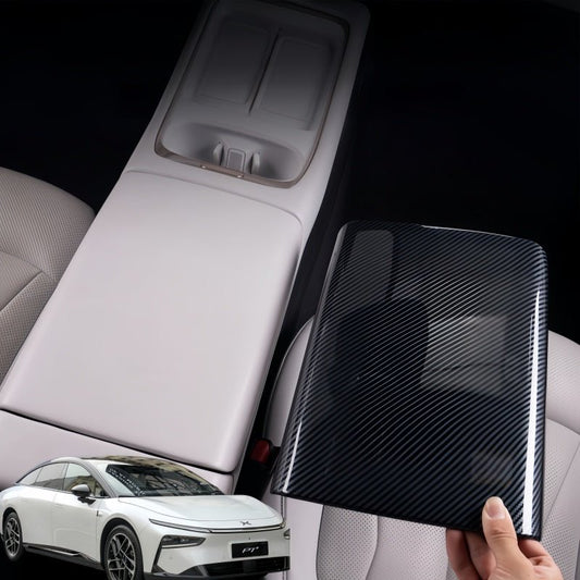 Carbon Fiber Center Armrest Box Cover Trim for 2026 Xpeng P7+ - NICE EVS