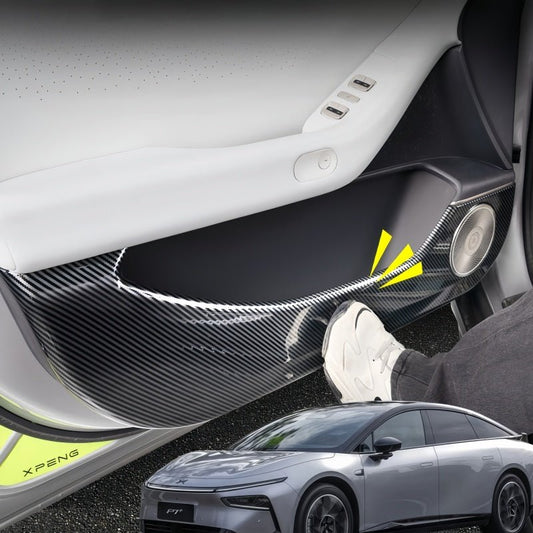 Carbon Fiber Door Anti-Kick Panel Trim for 2026 Xpeng P7+ - NICE EVS