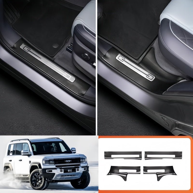 Carbon Fiber Door Sill Guards for BYD Leopard 5 & Denza B5 - NICE EVS