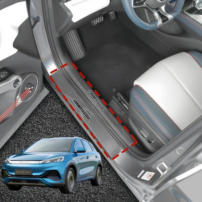 Carbon Fiber Door Sill Protection Bars for BYD ATTO 3 (2023-2026) - NICE EVS
