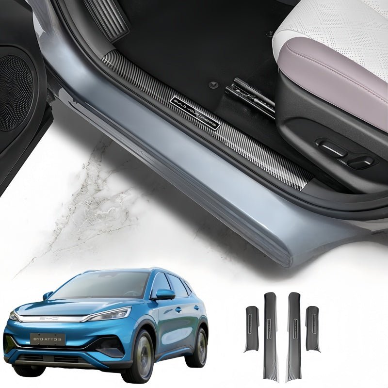 Carbon Fiber Door Sill Protection Bars for BYD ATTO 3 (2023-2026) - NICE EVS