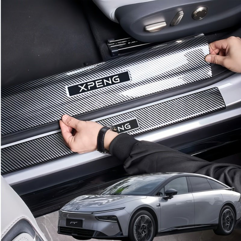 Carbon Fiber Door Sill Protector Scuff Plate Trim for 2026 Xpeng P7+ - NICE EVS