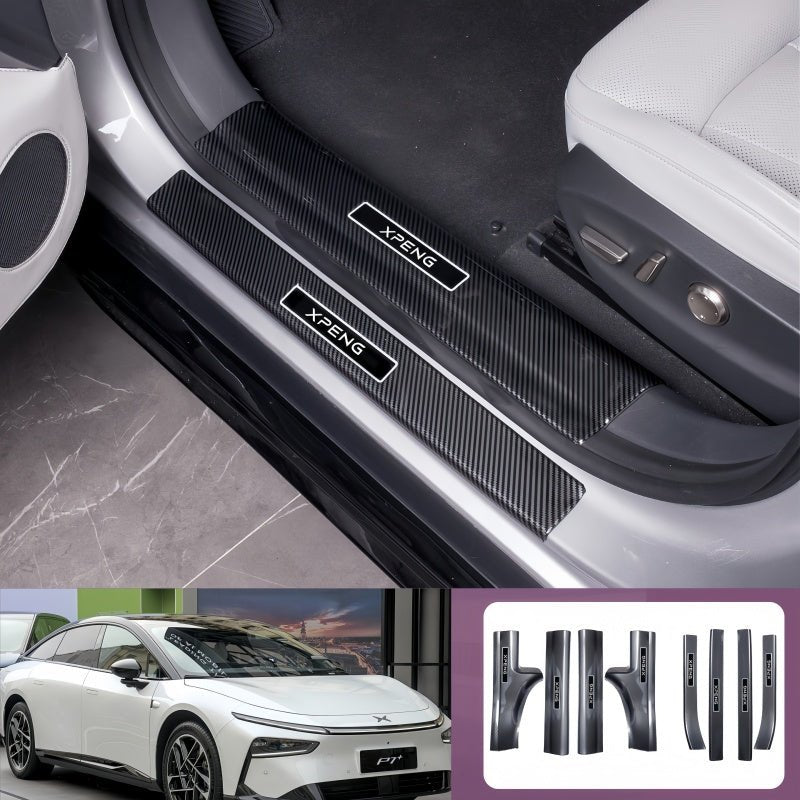 Carbon Fiber Door Sill Protector Scuff Plate Trim for 2026 Xpeng P7+ - NICE EVS