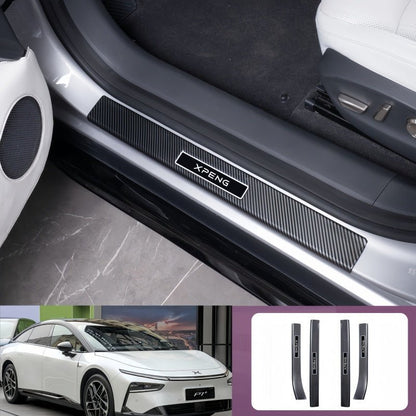 Carbon Fiber Door Sill Protector Scuff Plate Trim for 2026 Xpeng P7+ - NICE EVS