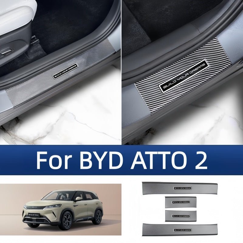 Carbon Fiber Door Sill Protectors for BYD ATTO 2 - NICE EVS