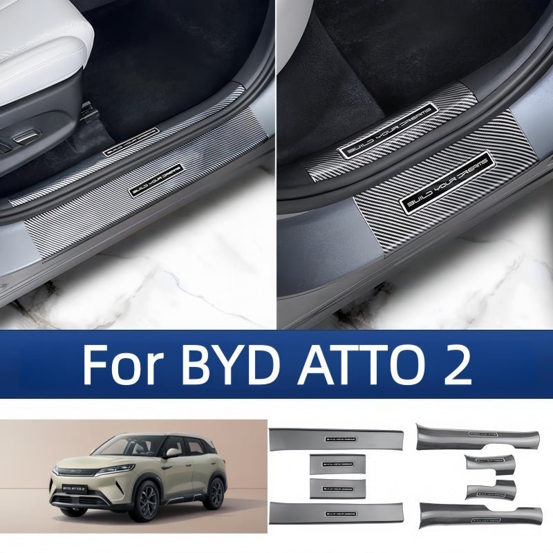 Carbon Fiber Door Sill Protectors for BYD ATTO 2 - NICE EVS