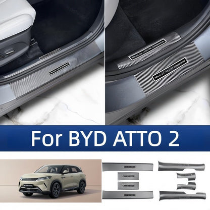 Carbon Fiber Door Sill Protectors for BYD ATTO 2 - NICE EVS