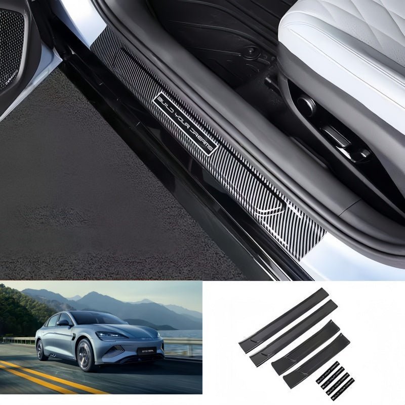Carbon Fiber Door Sill Protectors for BYD Seal - NICE EVS