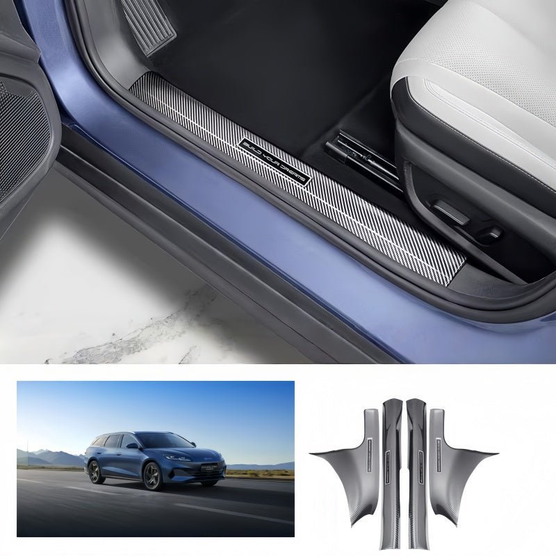 Carbon Fiber Door Sill Protectors for BYD Seal 6 DM-i/Touring - NICE EVS
