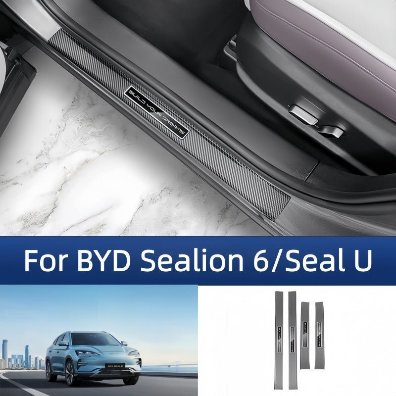 Carbon Fiber Door Sill Protectors for BYD Sealion 6/Seal U - NICE EVS