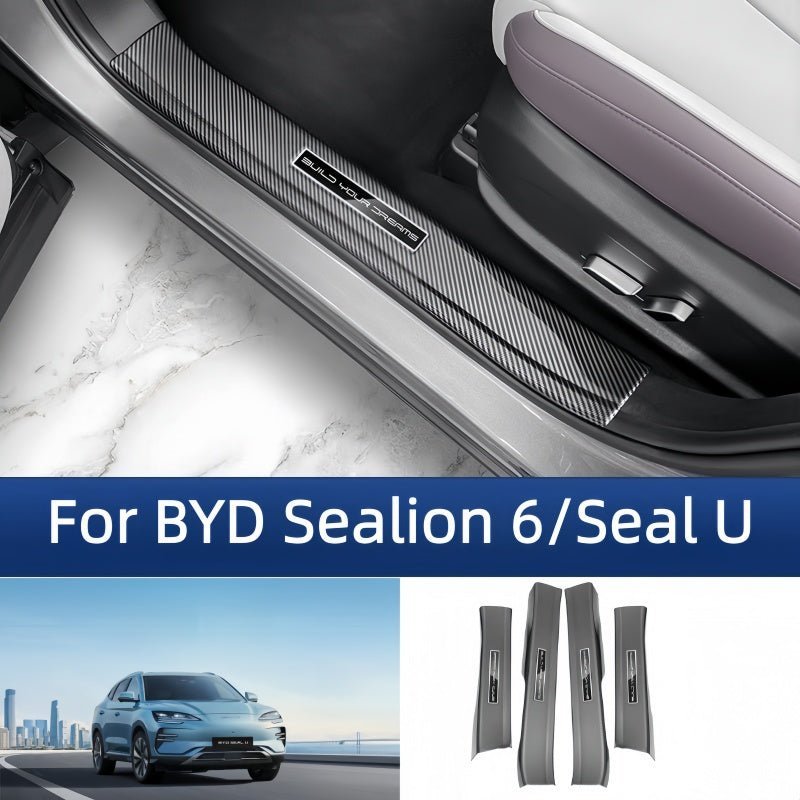 Carbon Fiber Door Sill Protectors for BYD Sealion 6/Seal U - NICE EVS