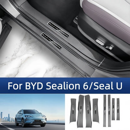 Carbon Fiber Door Sill Protectors for BYD Sealion 6/Seal U - NICE EVS