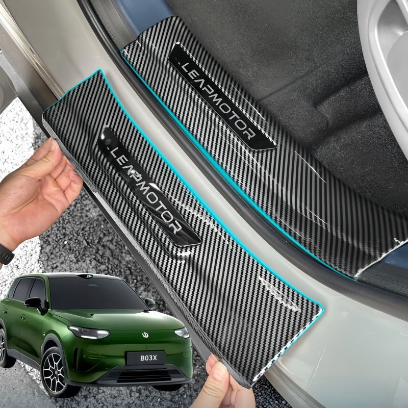 Carbon Fiber Door Sill Scuff Plate Protector for Leapmotor B03X - NICE EVS