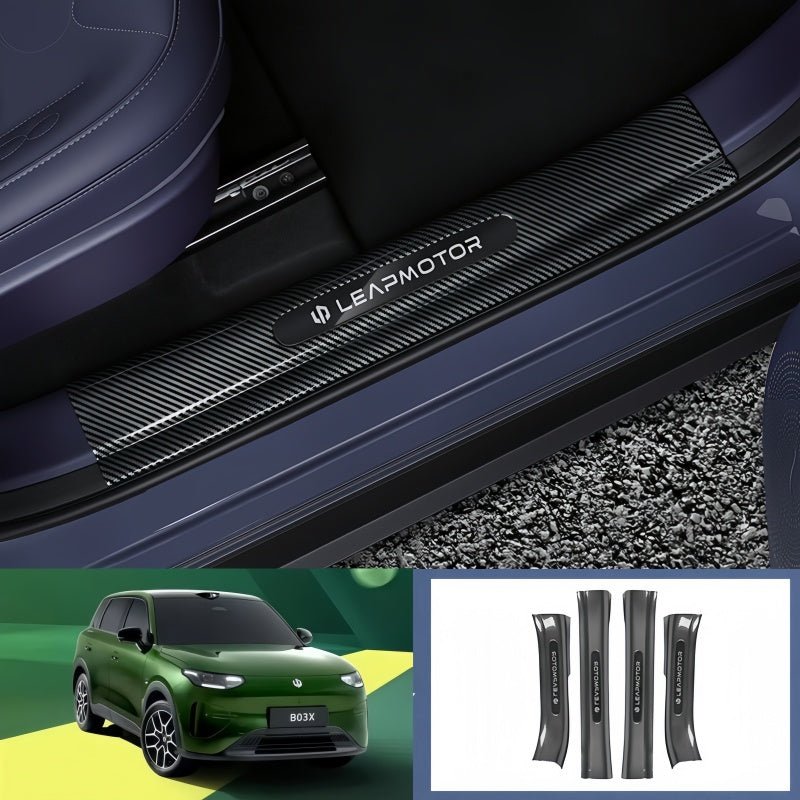 Carbon Fiber Door Sill Scuff Plate Protector for Leapmotor B03X - NICE EVS
