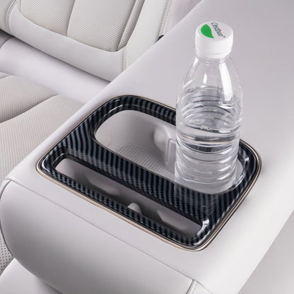 Carbon Fiber Rear Cup Holder Trim Frame for 2026 Xpeng P7+ - NICE EVS