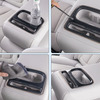 Carbon Fiber Rear Cup Holder Trim Frame for 2026 Xpeng P7+ - NICE EVS