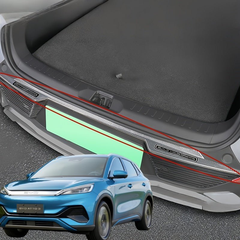 Carbon Fiber Rear Trunk Sill Protector for BYD Atto 3 2023-2026 - NICE EVS