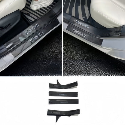 Carbon Fiber Style Door Sill Scuff Plate for Geely EX5 - NICE EVS