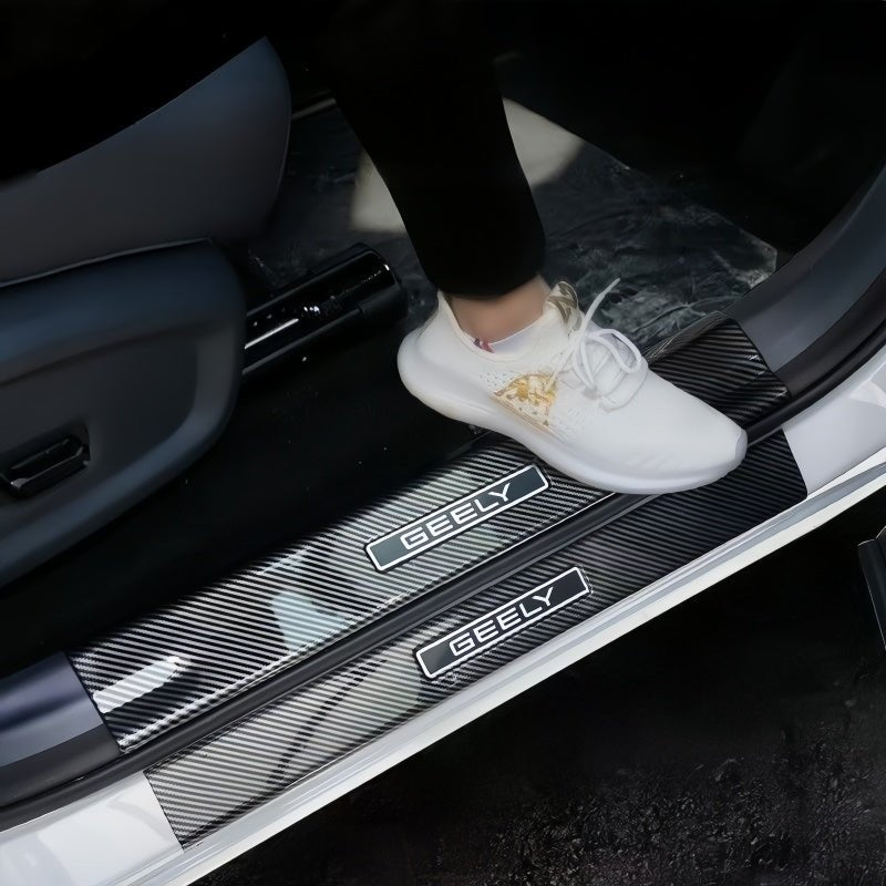 Carbon Fiber Style Door Sill Scuff Plate for Geely EX5 - NICE EVS