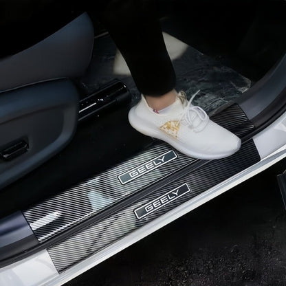 Carbon Fiber Style Door Sill Scuff Plate for Geely EX5 - NICE EVS
