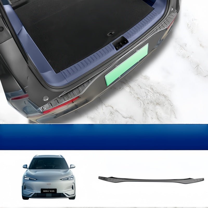 Carbon Fiber Style Trunk Sill Scuff Plate for Geely EX5 - NICE EVS